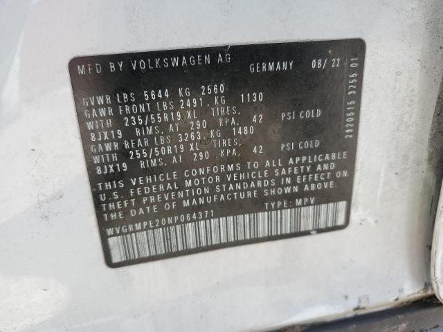 2022 VOLKSWAGEN ID.4 PRO WVGRMPE20NP064371