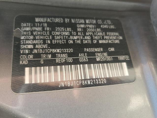 2019 NISSAN ROGUE SPOR JN1BJ1CP8KW213320