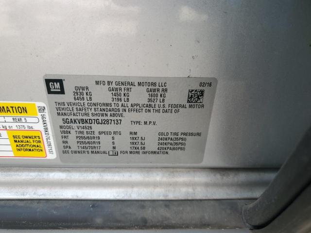 2016 BUICK ENCLAVE 5GAKVBKD7GJ287137