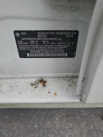 2016 BMW 320 XI WBA8E5G58GNU22109
