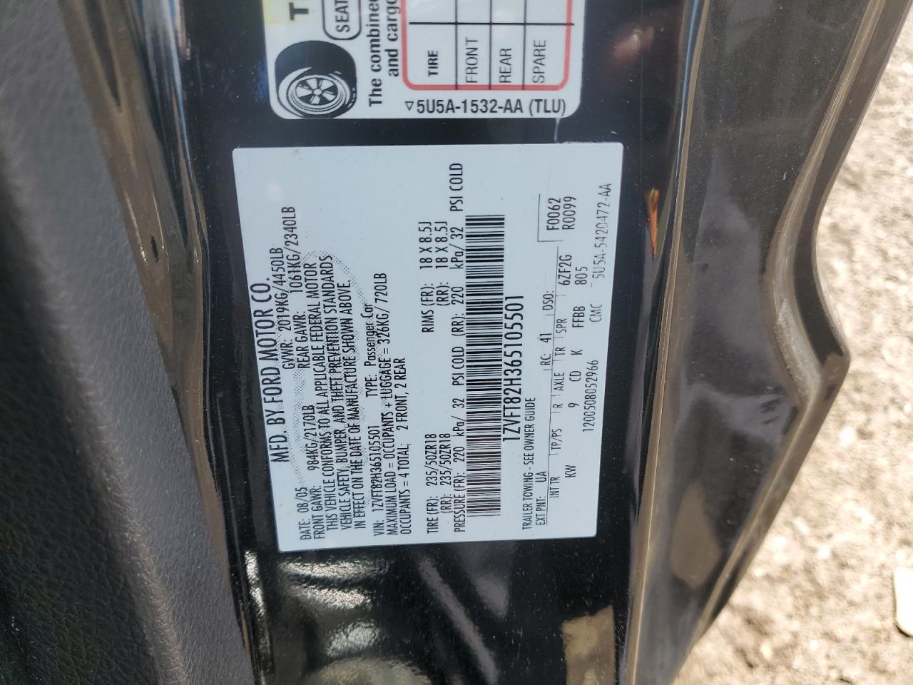 Lot #3273928801 2006 FORD MUSTANG GT