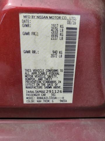 2016 NISSAN ALTIMA 2.5 1N4AL3AP6GC291126