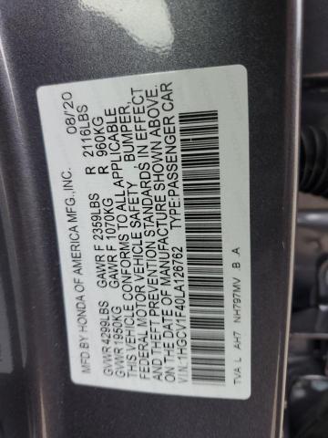 2020 HONDA ACCORD EX 1HGCV1F40LA126762