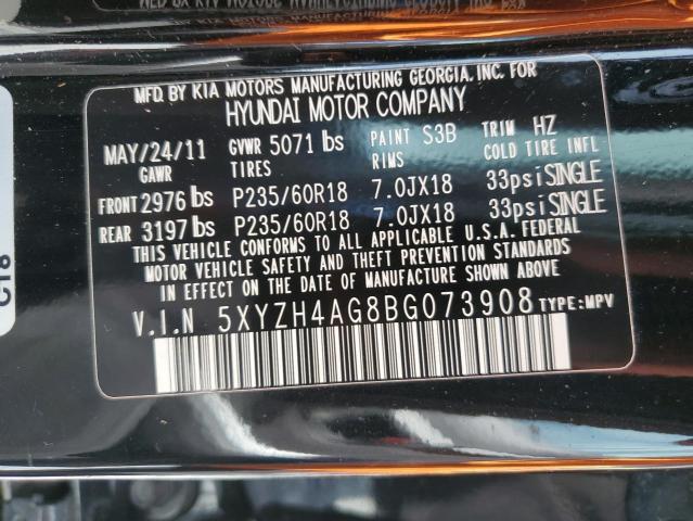 2011 HYUNDAI SANTA FE SE - 5XYZH4AG8BG073908