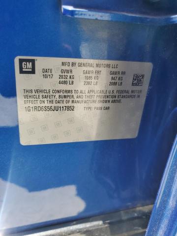 2018 CHEVROLET VOLT PREMI 1G1RD6S56JU117852