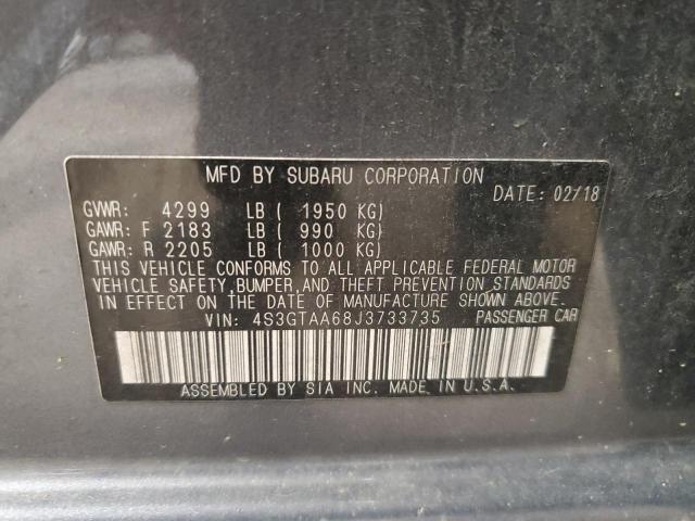 2018 SUBARU IMPREZA 4S3GTAA68J3733735