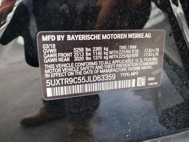 2018 BMW X3 XDRIVE3 5UXTR9C55JLD63359
