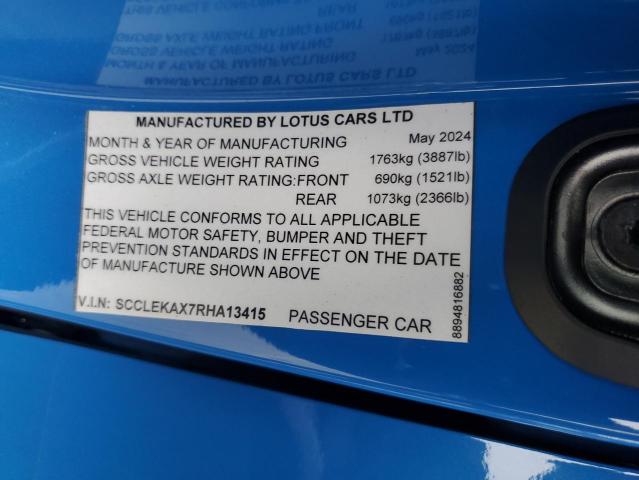 2024 LOTUS EMIRA FIRS SCCLEKAX7RHA13415