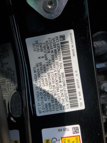 2022 HONDA CIVIC EX 2HGFE1F71NH313956