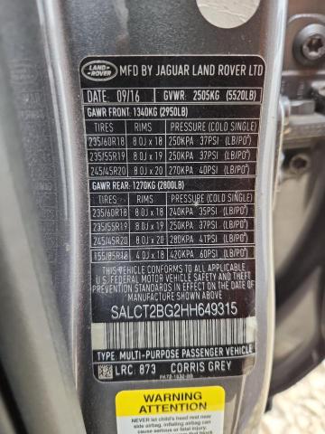 2017 LAND ROVER DISCOVERY SALCT2BG2HH649315