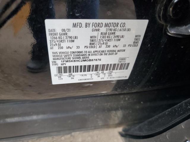 2021 FORD EXPLORER PLATINUM 1FM5K8HC2MGB87876