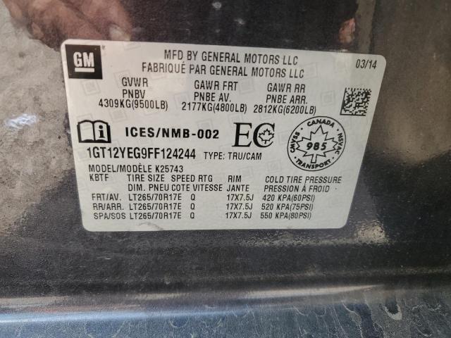 2015 GMC SIERRA K25 1GT12YEG9FF124244
