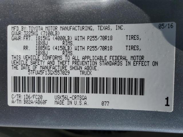 2016 TOYOTA TUNDRA DOU 5TFUW5F13GX557029