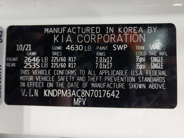 2022 KIA SPORTAGE L - KNDPM3AC8N7017642