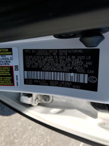 2019 LEXUS ES 350 58ABZ1B18KU050803