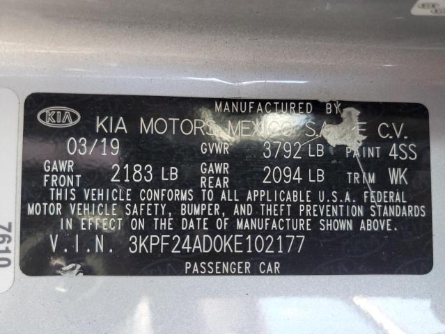 2019 KIA FORTE FE #3317811087