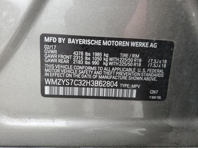 2017 MINI COOPER COU WMZYS7C32H3B62804