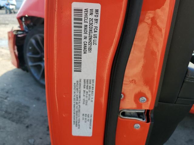 2022 DODGE CHARGER SCAT PACK 2C3CDXGJ2NH221051