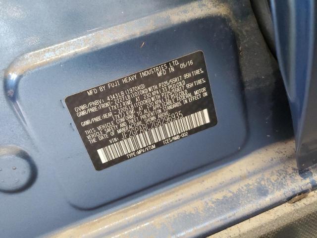 2016 SUBARU CROSSTREK JF2GPABC2G8296935