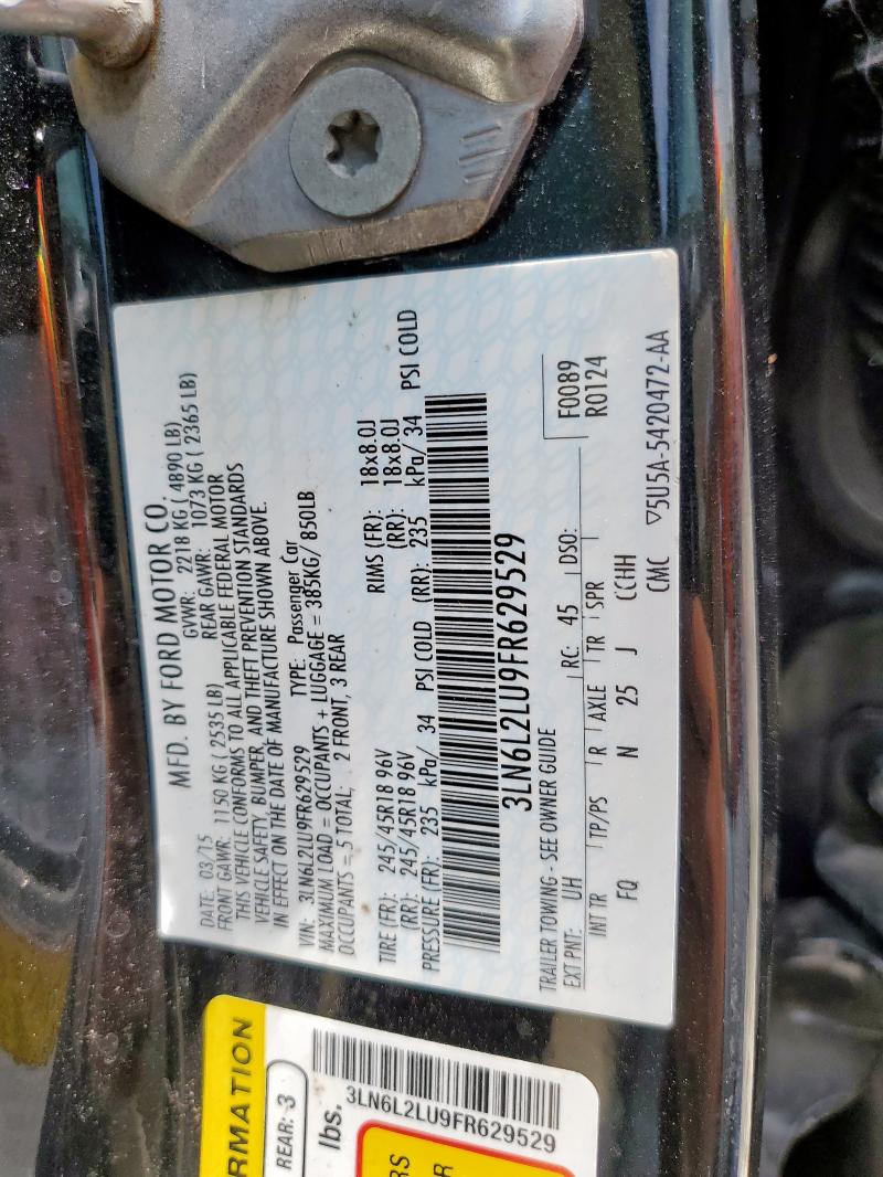 2015 LINCOLN MKZ HYBRID - 3LN6L2LU9FR629529