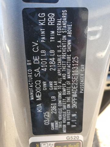 2025 KIA K4 GT LINE 3KPFW4DE2SE113125