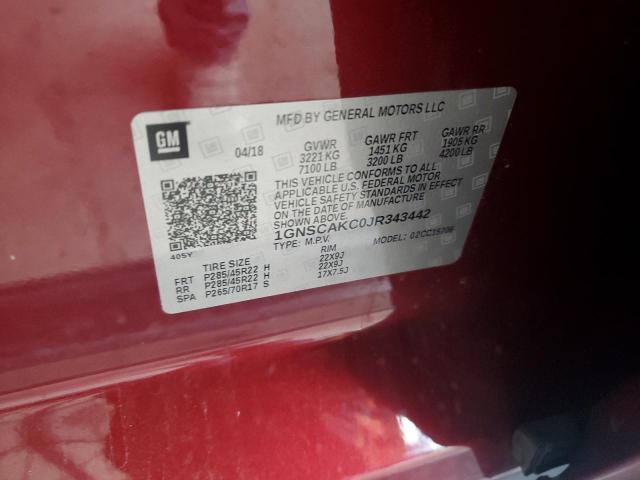 2018 CHEVROLET TAHOE C150 1GNSCAKC0JR343442