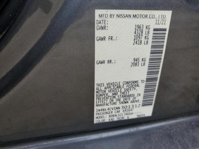 2022 NISSAN ALTIMA SR - 1N4BL4CV1NN301312