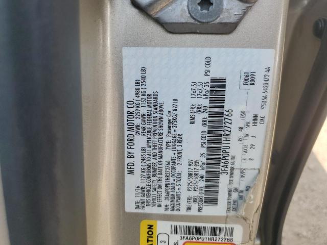 2017 FORD FUSION SE PHEV - 3FA6P0PU1HR272766