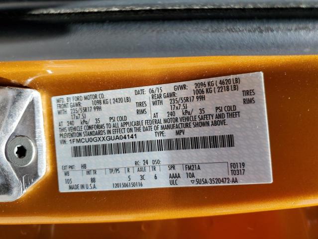 2016 FORD ESCAPE SE - 1FMCU0GXXGUA04141