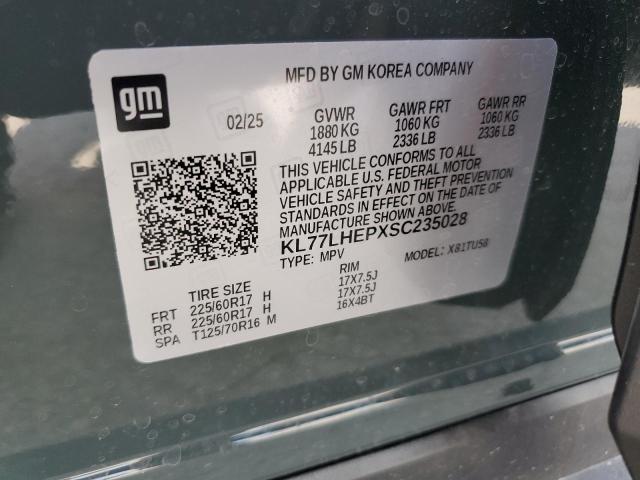 2025 CHEVROLET TRAX 1LT KL77LHEPXSC235028