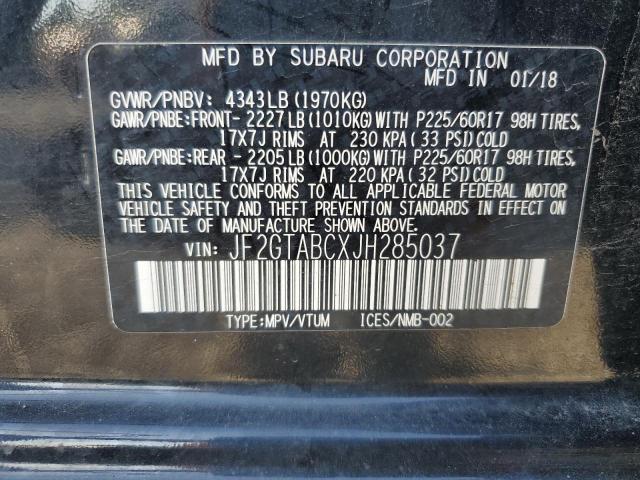 2018 SUBARU CROSSTREK PREMIUM JF2GTABCXJH285037