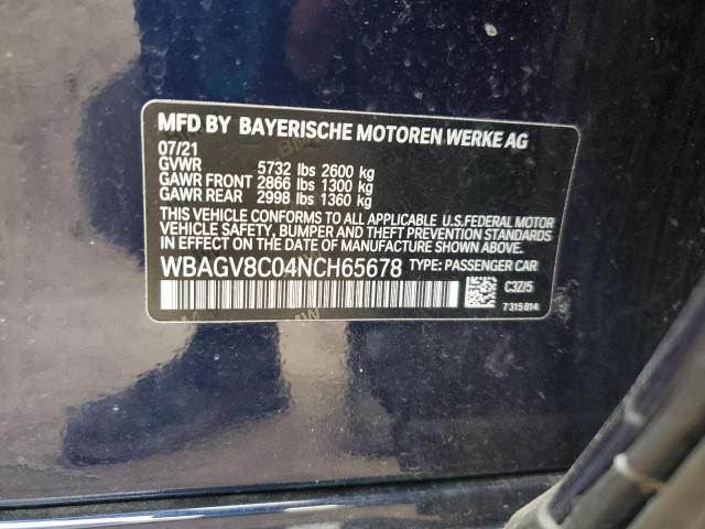 2022 BMW M850XI WBAGV8C04NCH65678