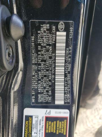 2017 TOYOTA CAMRY LE 4T1BF1FK7HU757676