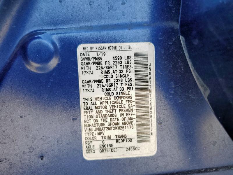 2019 NISSAN ROGUE JN8AT2MT2KW261176