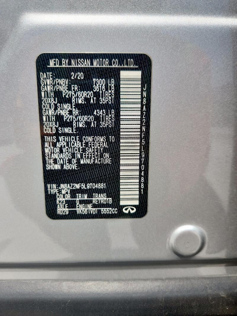 2020 INFINITI QX80 LUXE JN8AZ2NF5L9704881