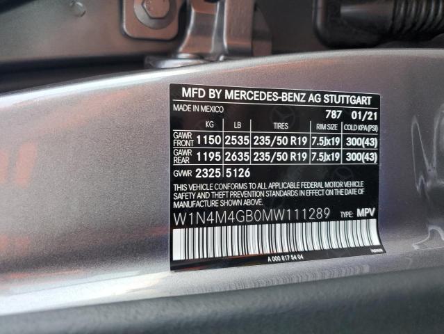 2021 MERCEDES-BENZ GLB 250 W1N4M4GB0MW111289