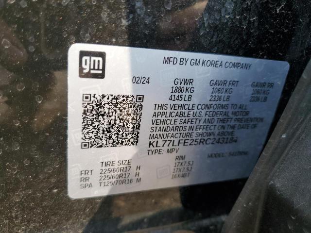 2024 CHEVROLET TRAX LS KL77LFE25RC243184