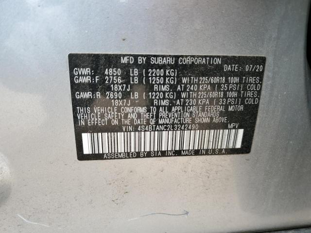 2020 SUBARU OUTBACK LIMITED 4S4BTANC2L3242490