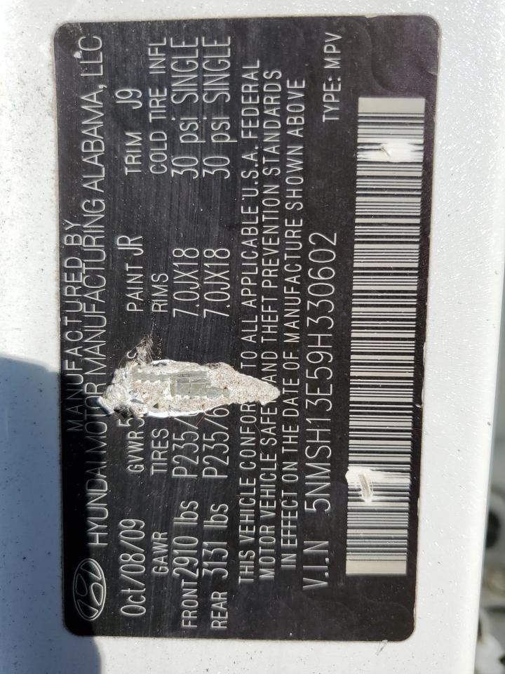 Lot #3224651894 2009 HYUNDAI SANTA FE S