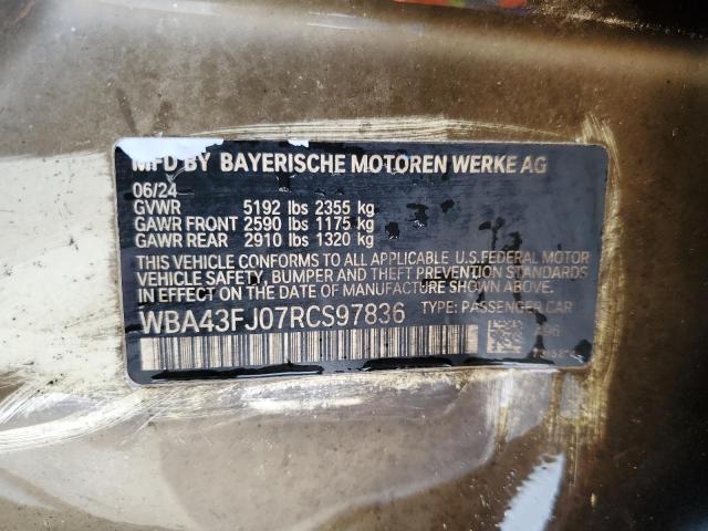 2024 BMW 530 I WBA43FJ07RCS97836
