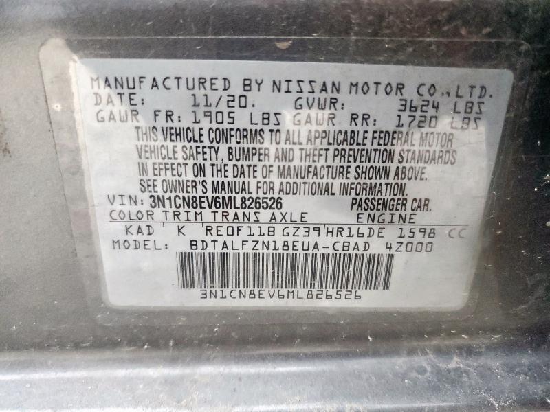 2021 NISSAN VERSA SV 3N1CN8EV6ML826526