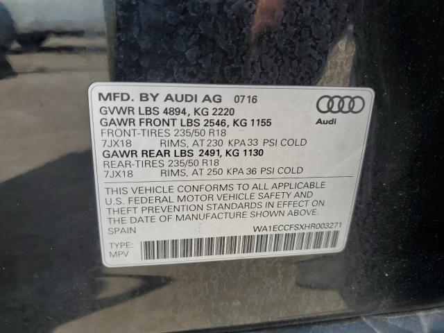 2017 AUDI Q3 PREMIUM WA1ECCFSXHR003271