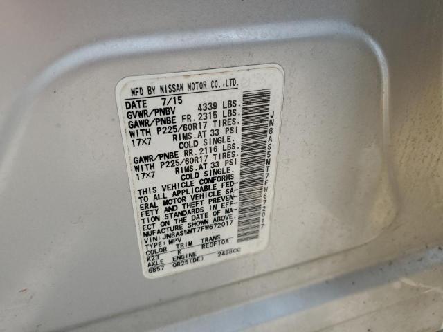 2015 NISSAN ROGUE SELECT S JN8AS5MT7FW672017