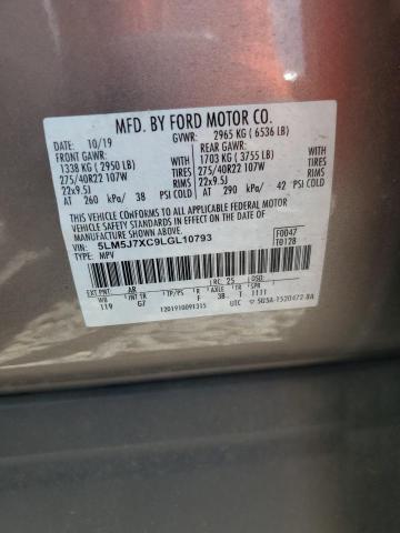 2020 LINCOLN AVIATOR RE 5LM5J7XC9LGL10793