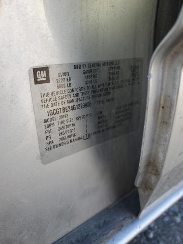 2016 CHEVROLET COLORADO 1GCGTBE34G1329986