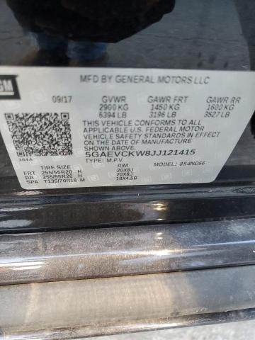 2018 BUICK ENCLAVE AV 5GAEVCKW8JJ121415