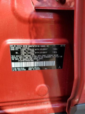 2015 TOYOTA RAV4 LE 2T3ZFREV3FW207968