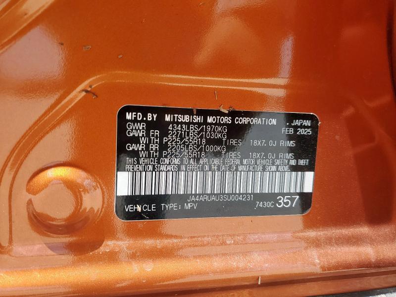 2025 MITSUBISHI OUTLANDER JA4ARUAU3SU004231