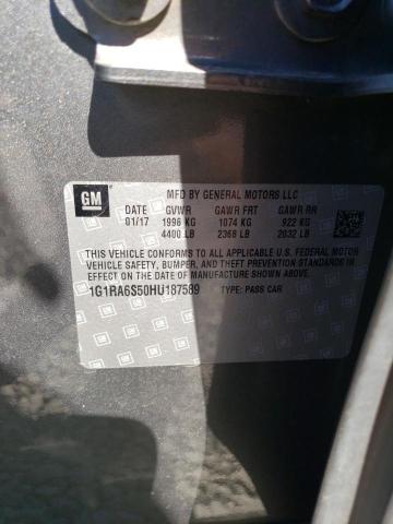 2017 CHEVROLET VOLT LT 1G1RA6S50HU187589