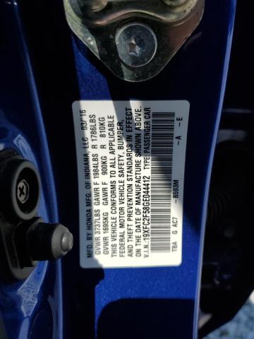 2016 HONDA CIVIC LX 19XFC2F58GE044412
